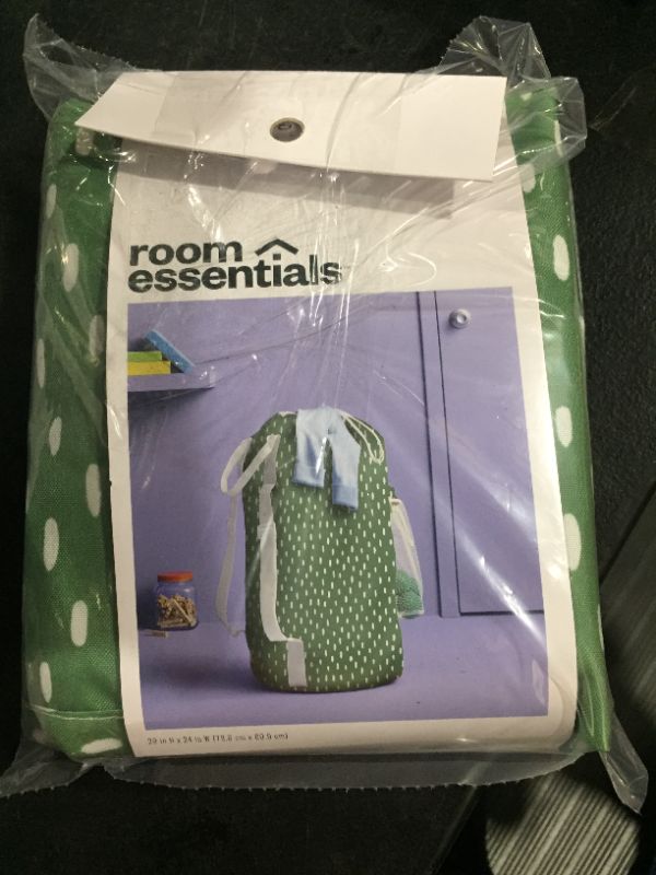 Photo 2 of Backpack Laundry Bag Pebble Dot Green - Room Essentials™
