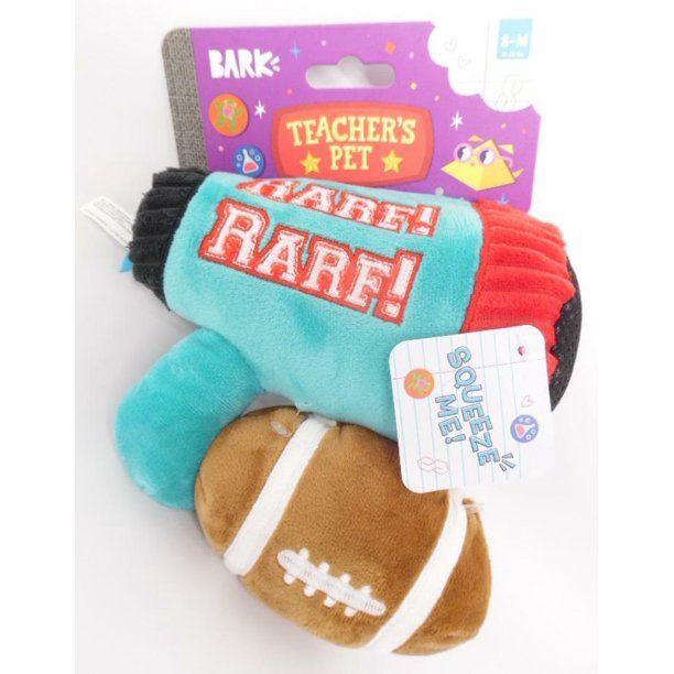 Photo 1 of BARK Sidecap Pup Rally Bundle Teacher's Pet Squeaker Dog Toy Size S-M
