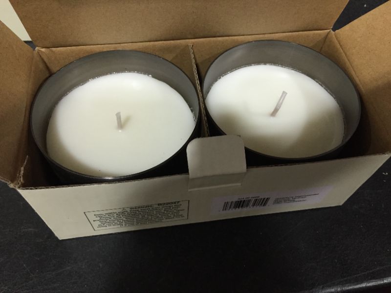 Photo 1 of 10oz Pampas Brushed Tin Candle Set - Hearth & Hand™ with Magnolia

