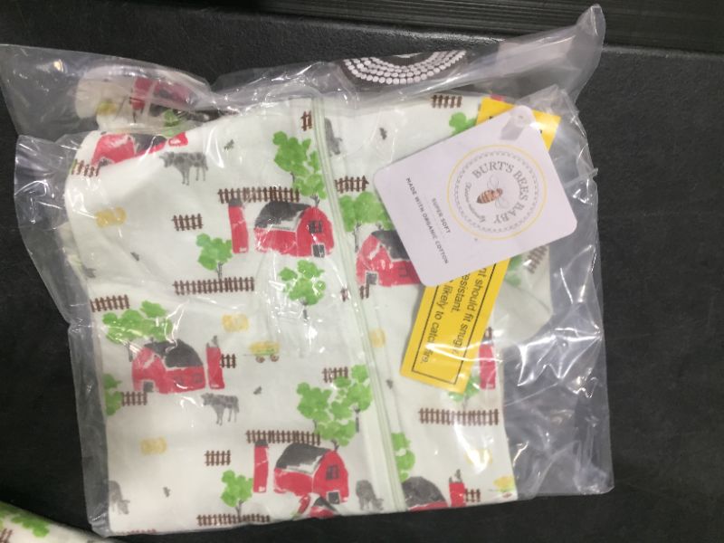 Photo 2 of Burt's Bees Baby® Baby Boys' Barnyard Scene Organic Cotton Snug Fit Footed Pajama - Charcoal Gray--- size 18m
