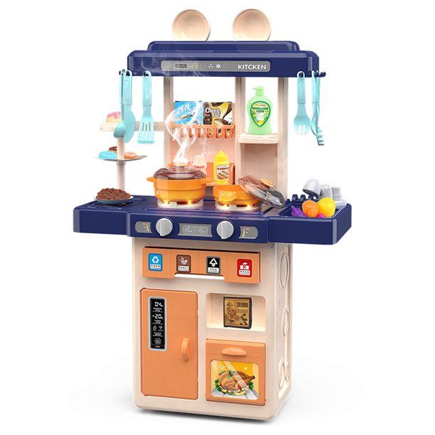 Photo 1 of  Kitchen Play Set with Accessories- Mini Kitchen Set with Realistic Light Sound Steam Simulation- Indoor Games Kitchen Cooking Playset with Water Outlet- Toys for Toddlers Children & Girls