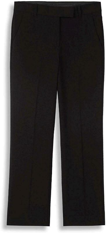 Photo 1 of Calvin Klein Big Boys' Flat Front Pant, Black, 12 Husky, Black, Size 12.0 TVWx
