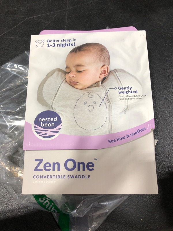 Photo 3 of Nested Bean Zen One - Gently Weighted Swaddle, Newborn, 6.5-11 lbs, Arms Free/in/Out Swaddle, Helps to Reduce Moro (Startle) Reflex, Unisex, TOG 1.0, Machine Washable, Garden Collection
