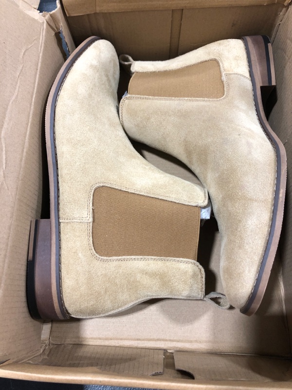 Photo 1 of Chelsea Slip-on Suede Boots For Men - Cestfini Genuine Leather Chukka Boots, Waterproof Casual Oxford Dress Ankle Bootie, Camel size 10 
