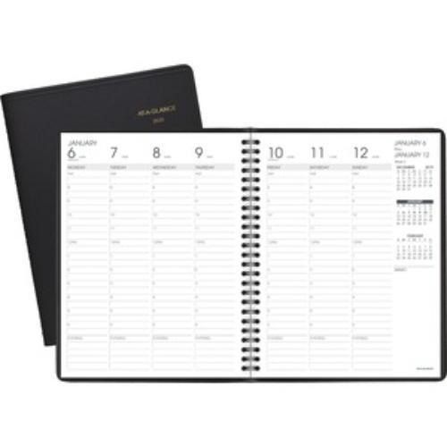 Photo 1 of 5 PACK At-a-GLANCE Weekly/Hourly Appointment Book Ruled 8.75 X 7 Black 2021-2022
