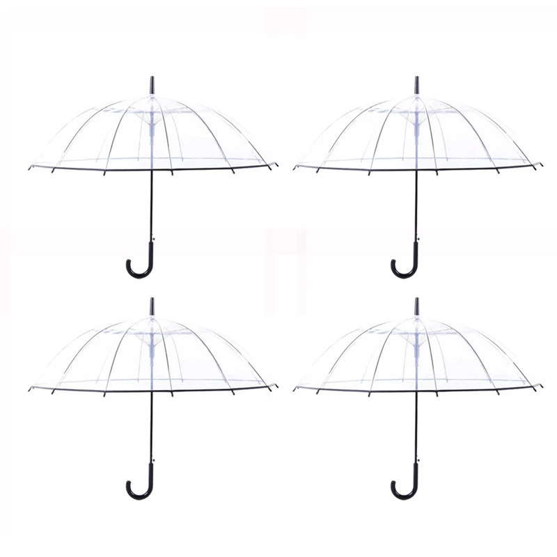 Photo 1 of 4 Pack Transparent Umbrellas