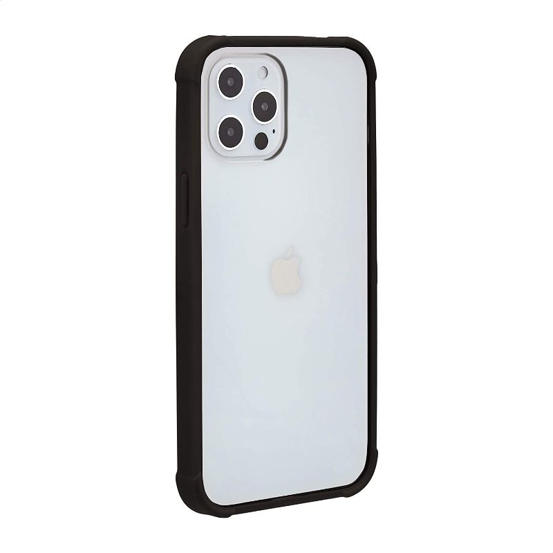 Photo 1 of Amazon Basics Shockproof and Protective iPhone Case for iPhone 12 Pro Max - Clear and Black
