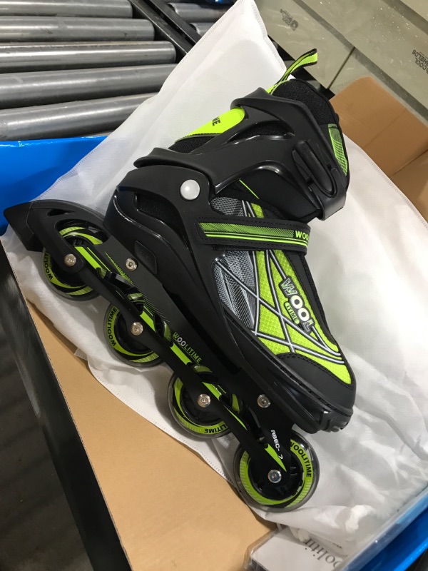 Photo 2 of Woolitime Sports Adjustable Roller Blades for Girls Boys Kids with Featuring All Illuminating Wheels, Safe Durable Inline Skates, Patines para Mujer, Fashionable Roller Skates for Women, Youth Adults
SIZE XL ADULTS 