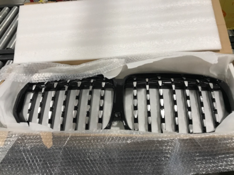 Photo 2 of BILLDIO Front Grille Grill Single slats Compatible with 2019 2020 2021 X5 G05 (SILVER/BLACK)