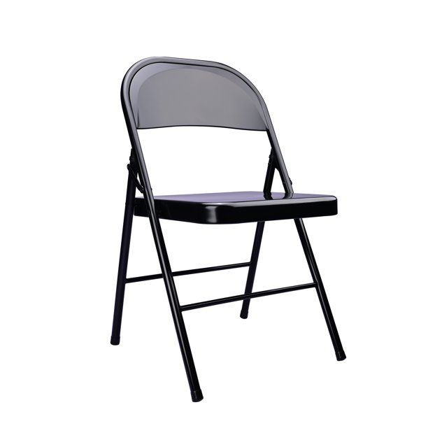 Photo 1 of 4 PACK! Mainstays Steel Folding Chairs, Black
