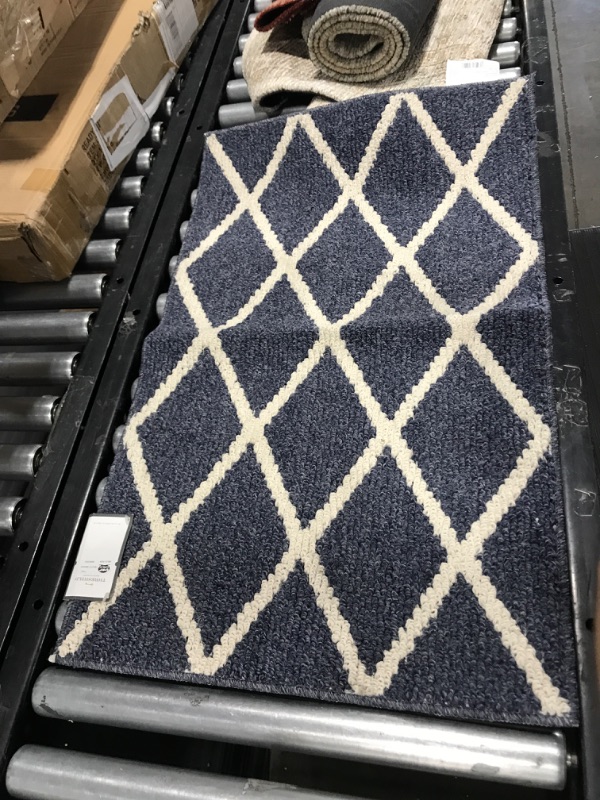 Photo 2 of 1'8"X2'10"/20"X34" Diamond Washable Tufted and Hooked Accent Rug - Threshold™
