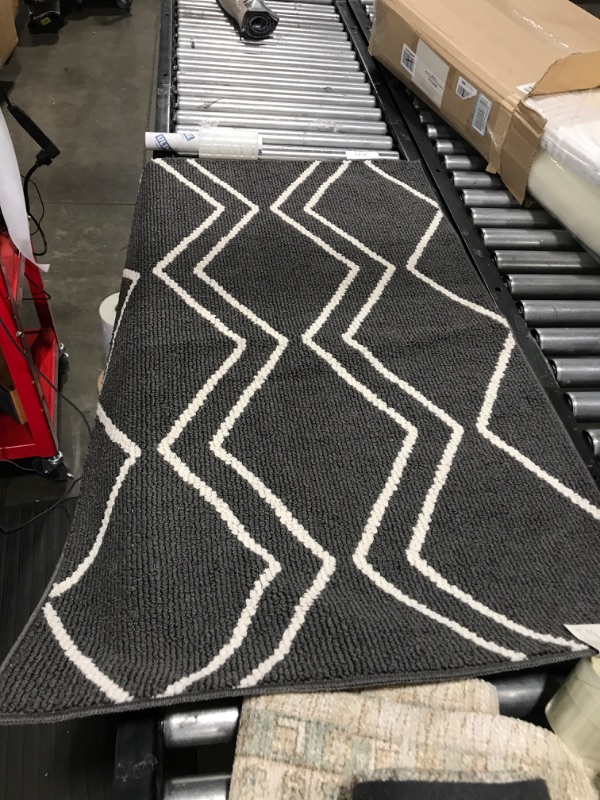 Photo 2 of 2'6"x3'10" Kessler Washable Diamond Rug Gray - Project 62™
