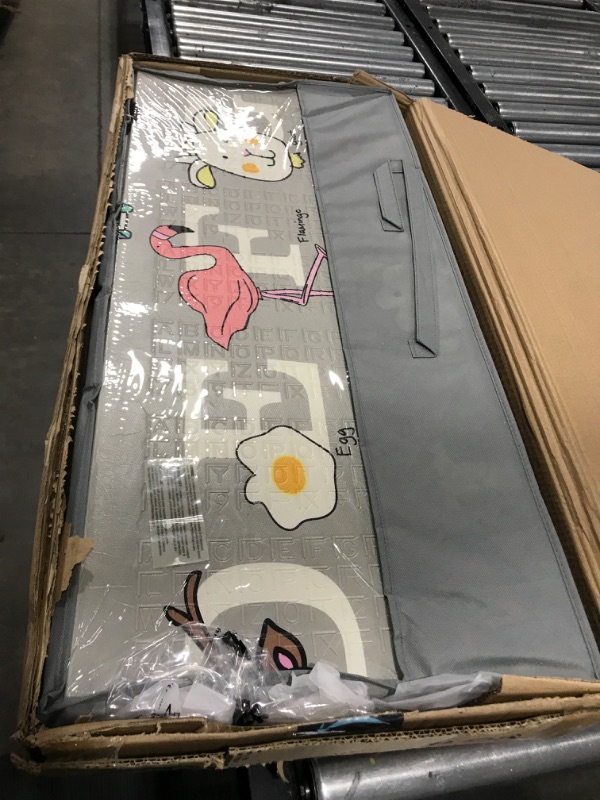 Photo 1 of Regalo Sensory & Learning My Play Mat, Foldable & Reversible, Waterproof, Bonus Kit, Includes Travel Case with Carry Strap, Grey, Extra Large, Kid Play Mat, Child Play Mat
