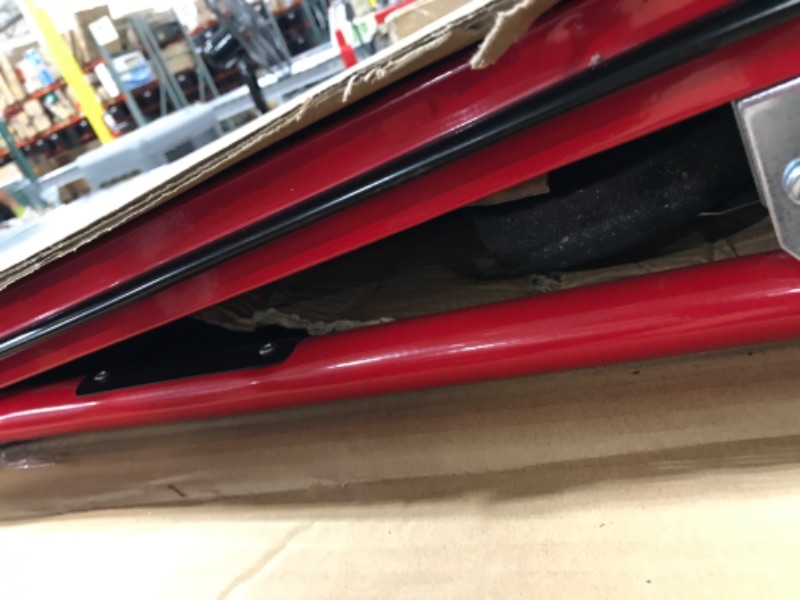 Photo 1 of Push Cart Dolly by Wellmax, Moving Platform Hand Truck, Foldable for Easy Storage and 360 Degree Swivel Wheels with 660lb Weight Capacity, Red Color
