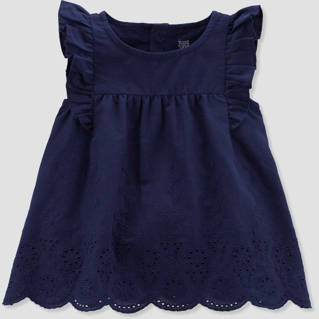 Photo 1 of Baby Girls' Eyelet Sunsuit - Just One You® made by carter's Navy (24M)

