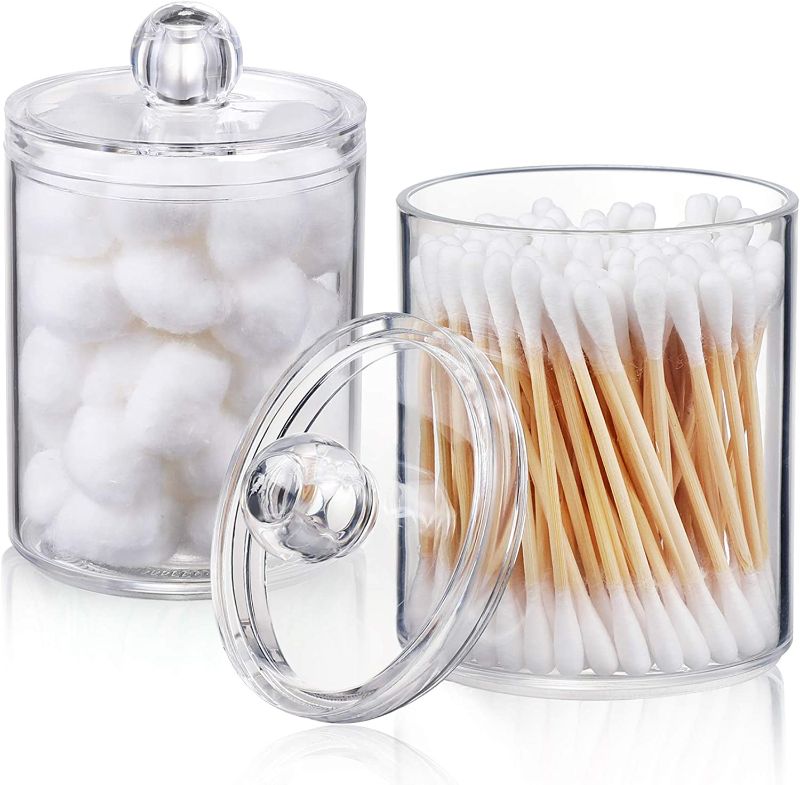 Photo 1 of AOZITA 2 Pack Qtip Holder Dispenser for Cotton Ball, Cotton Swab