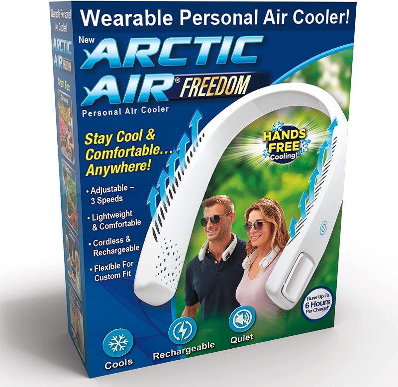 Photo 1 of Arctic Air Freedom Personal Air Cooler By Ontel - Portable 3-Speed Neck Fan, Hands-Free Lightweight Design, Cordless And Rechargeable
