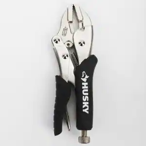 Photo 1 of 7 in. Straight Jaw Locking Pliers with Rubber Grip
