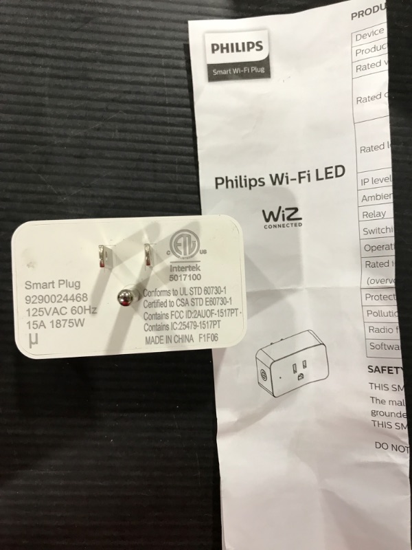 Photo 4 of Wi-Fi Smart Plug for Philips Smart Wi-Fi WiZ Wireless Connected Light Bulbs
