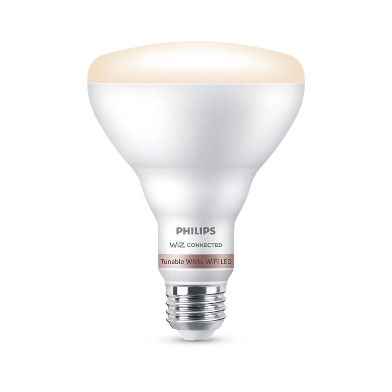 Photo 1 of Philips Tunable White BR30 LED 65W Equivalent Dimmable WiZ Connected Smart Light Bulb
