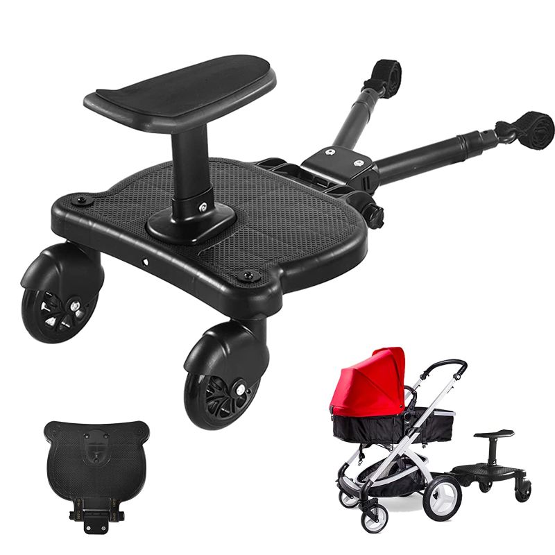 Photo 1 of 2022 New-Universal Stroller Board with Detachable Seat - 2in1 Sit and Stand Stroller Glider Board with Standing Platform for Most Strollers, Holds Children Up to 20kg (Balck)
