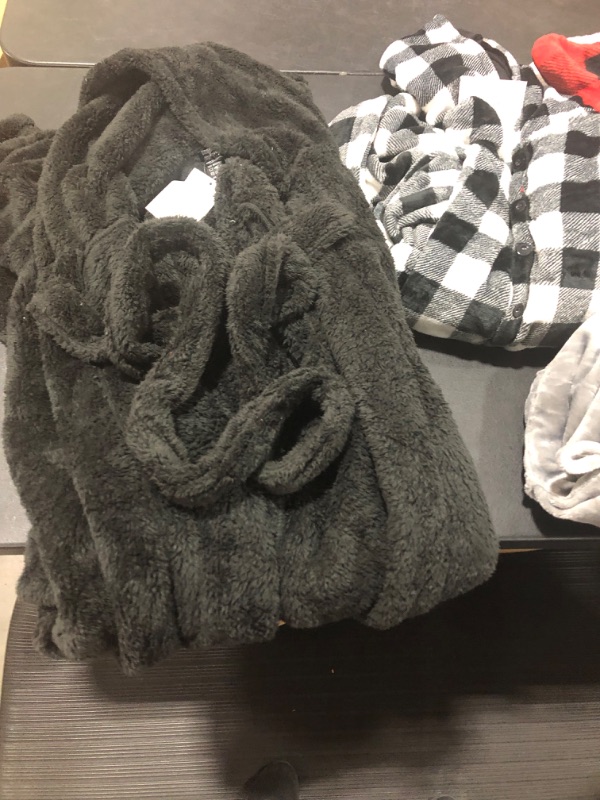 Photo 1 of 2 Robes, 1 Grey Jumpsuit and 1 Red Blanket, Various Sizes 