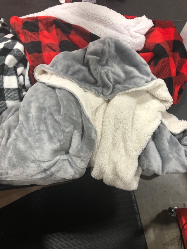 Photo 2 of 2 Robes, 1 Grey Jumpsuit and 1 Red Blanket, Various Sizes 