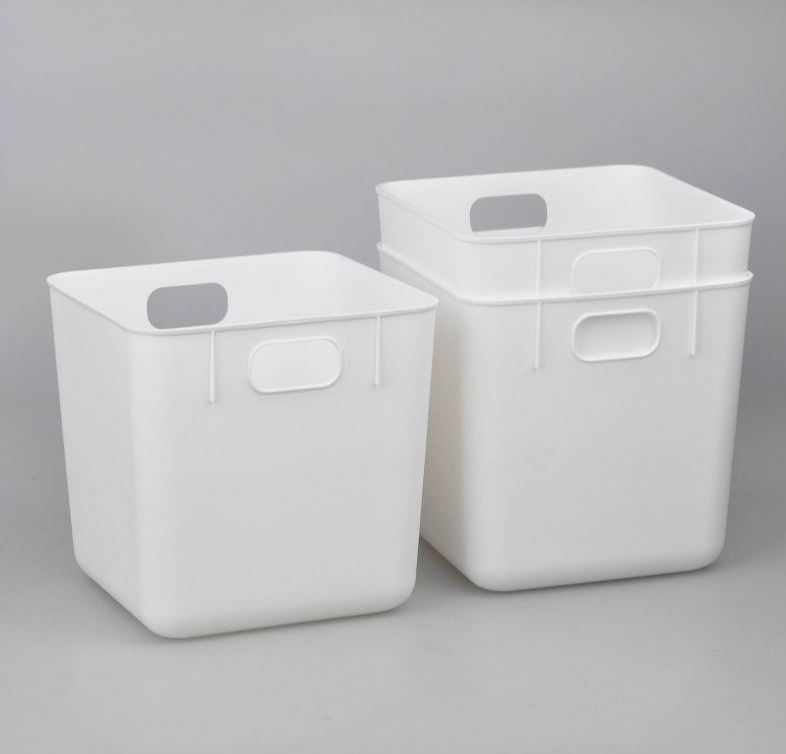 Photo 1 of 3ct Large Plastic Cube Storage Bin White - Bullseye's Playground, 10.67L", 10.51H" x 10.67W"