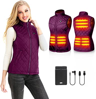 Photo 1 of PETREL Heated Vest for Women with Battery Pack Electric Rechargeable Heated Coat, XS