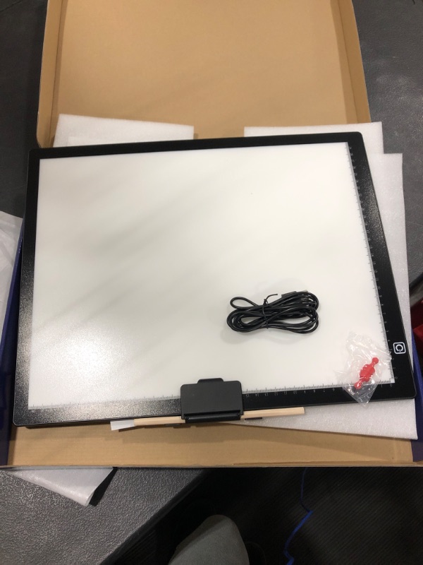 Photo 2 of A3 Light Board, Light Pad for Diamond Painting, comzler 6 Levels&Stepless Dimmable Light Box for Tracing, Ultra-Thin LED Copy Board with Type-C Cable for Weeding Vinyl,Sketching, Animation