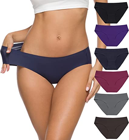 Photo 1 of SIZE MEDIUM -ALTHEANRAY Women’s Seamless Hipster Underwear No Show Panties Soft Stretch Bikini Underwears Multi-Pack
