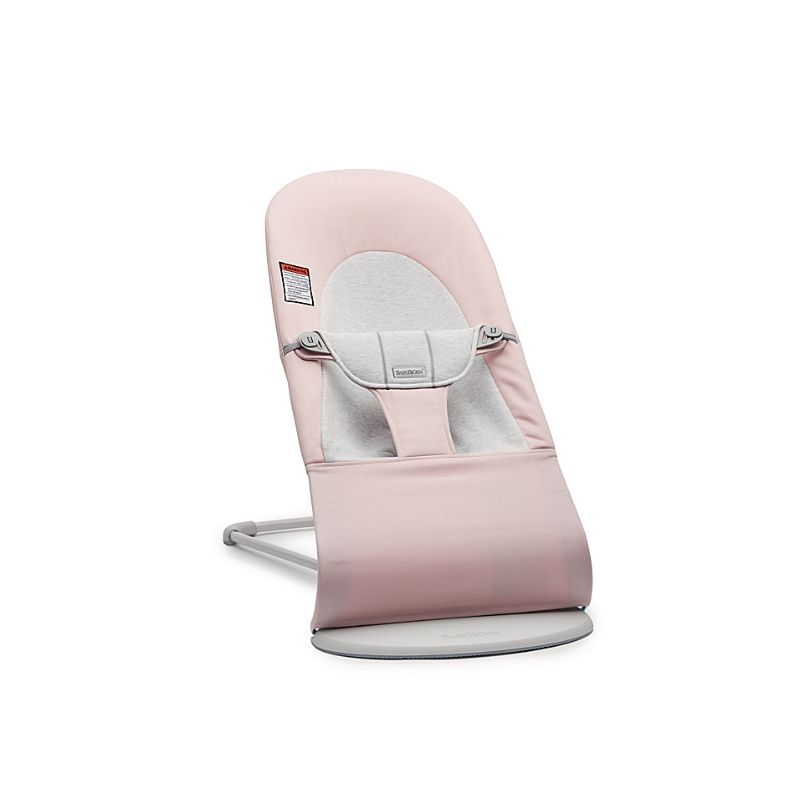 Photo 1 of BabyBjorn Bouncer Balance Soft, Light Grey Frame, Cotton /Jersey Light Pink Gray