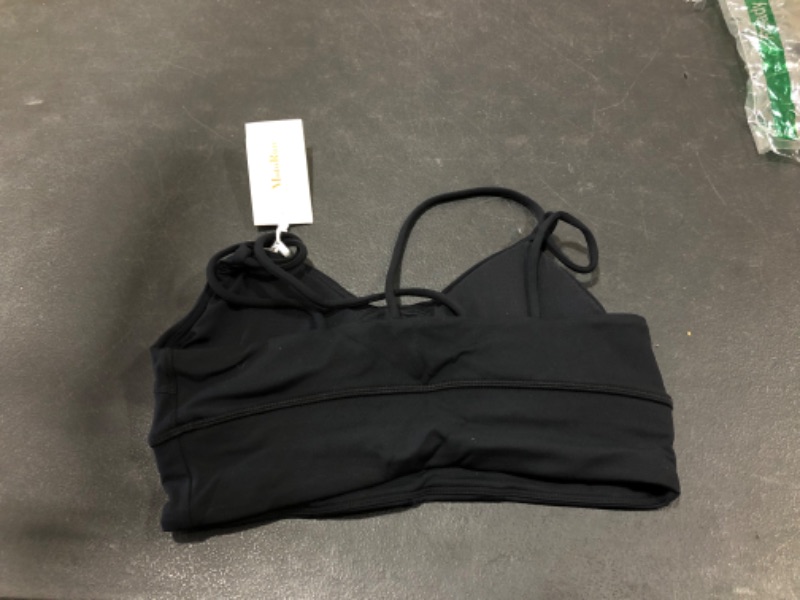 Photo 3 of SIZE SMALL-MotoRun Womens Push-up Padded Strappy Sports Bra Cross Back Wirefree Fitness Yoga Top
