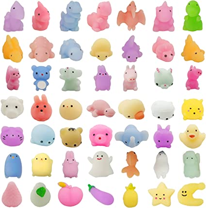 Photo 1 of 40 Pcs Random Squishy Mochi Toys, Animal Squishies Toys for Kids Party Favors, Pinata Filler, Classroom Prizes, Easter Egg Basket Goodie Bag Stuffers, Christmas and Birthday Gifts for Boys Girl
