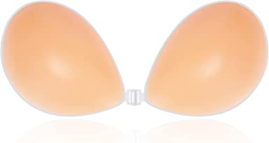 Photo 1 of SIZE CUP C - Niidor Adhesive Bra Strapless Sticky Invisible Push up Silicone Bra for Backless Dress with Nipple Covers
