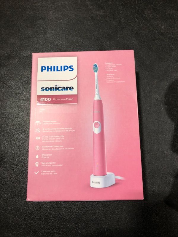 Photo 2 of Philips Sonicare ProtectiveClean 4100 HX6815/01 Plaque Control Rechargeable Electric Toothbrush Deep Pink

