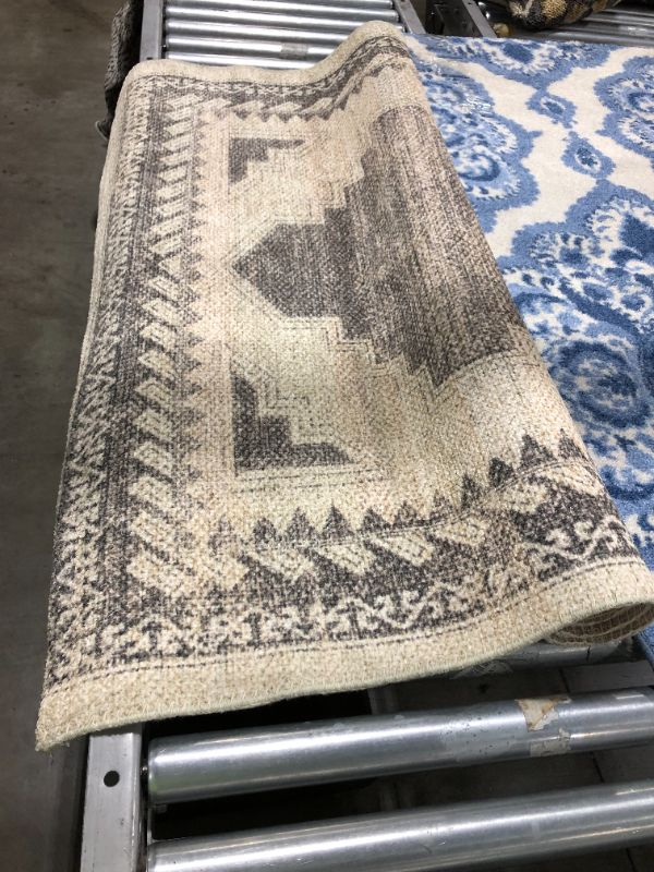 Photo 2 of 4'x6' Cromwell Washable Printed Persian Style Rug Tan - Threshold™
