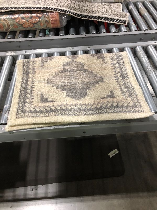 Photo 2 of 2'x3' Cromwell Washable Printed Persian Style Rug Tan - Threshold™
