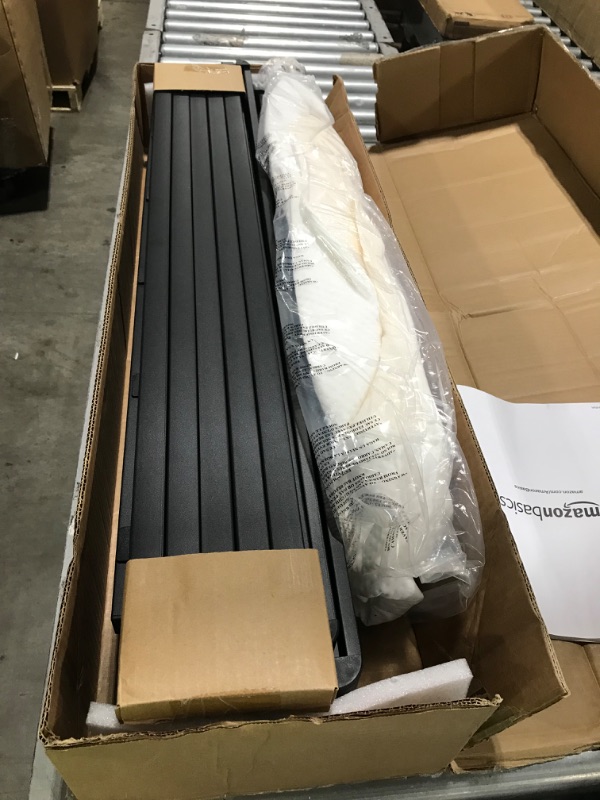 Photo 1 of Amazon Basics Smart Box Spring Bed Base, 5-Inch Mattress Foundation - Twin Size, Tool-Free Easy Assembly
