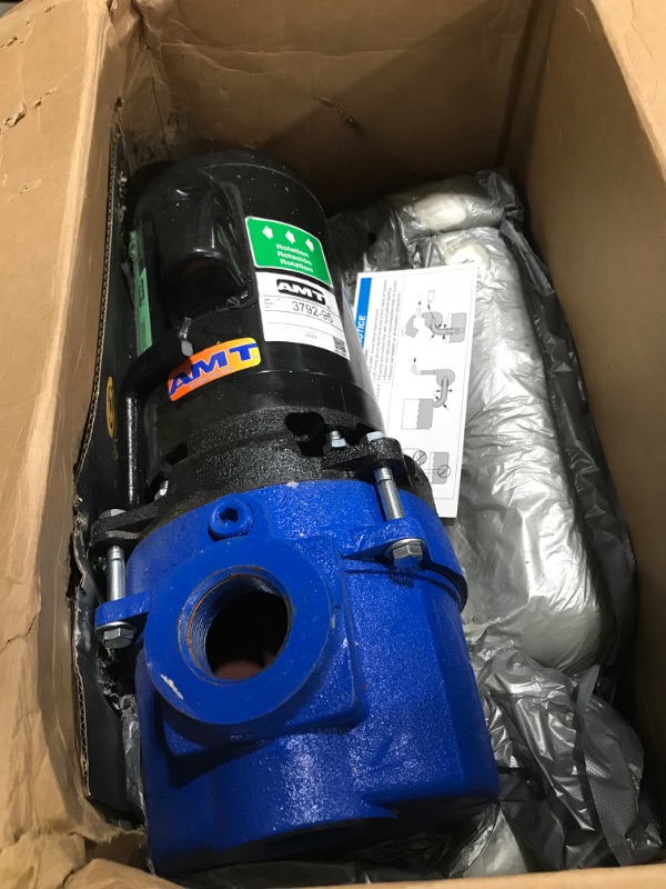 Photo 2 of AMT Pump 3792-95 Sprinkler Booster Pump, Stainless steel, 1-1/2 HP, 1 Phase, 115/230V, Curve C, 1-1/2" NPT Female Suction & Discharge Ports
