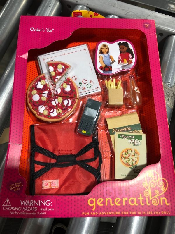 Photo 2 of Our Generation Play Food Pizza Delivery Set for 18" Dolls - Order's Up
