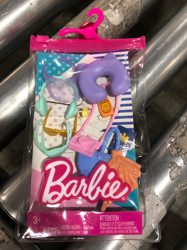 Photo 2 of ?Barbie Accessories Travel Pack with 11 Storytelling Pieces for Barbie Dolls