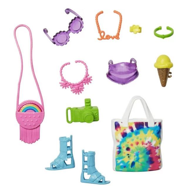 Photo 1 of Barbie Accessories Neon Festival Pack with 11 Storytelling Pieces for Barbie Dolls