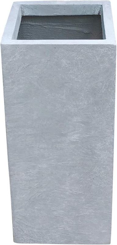 Photo 1 of  Lightweight Concrete Modern Rectangle Outdoor Planter, Slate Gray
