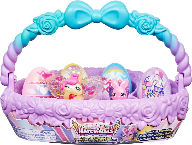 Photo 1 of (2 PACK) Hatchimals CollEGGtibles, Family Spring Toy Basket with 6 Bunny Characters