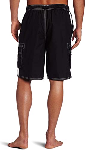 Photo 2 of [Size M] Kanu Surf Men's Barracuda Swim Trunks [Black]