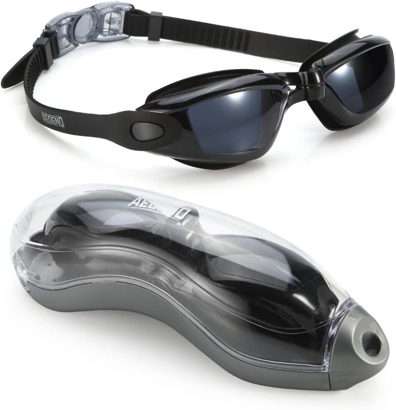 Photo 1 of [Size M/L] Aegend Swim Goggles, Swimming Goggles No Leaking Full Protection [Black]