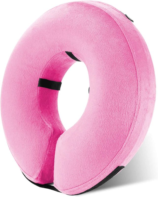 Photo 1 of [Size M] Katoggy Inflatable Dog Cone Collar for Soft Protective Recovery [Pink]