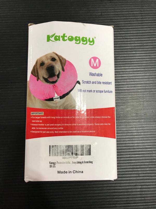 Photo 5 of [Size M] Katoggy Inflatable Dog Cone Collar for Soft Protective Recovery [Pink]