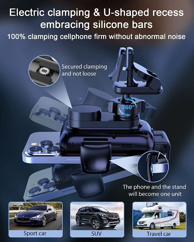 Photo 2 of Drcowu Wireless Car Charger Mount with Coil Free Positioning Technology